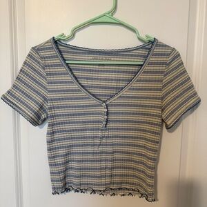 American Eagle Outfitters Striped Crop Top